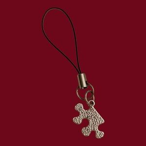 3/$20 Silvertone Puzzle Piece Phone Charm